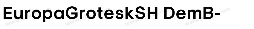 EuropaGroteskSH DemB字体转换